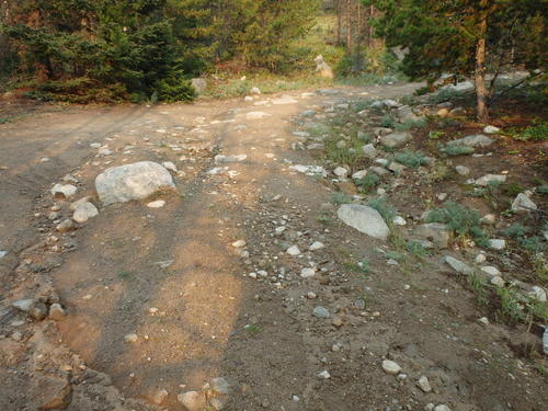 GDMBR: Road damage from last night’s rain storm.